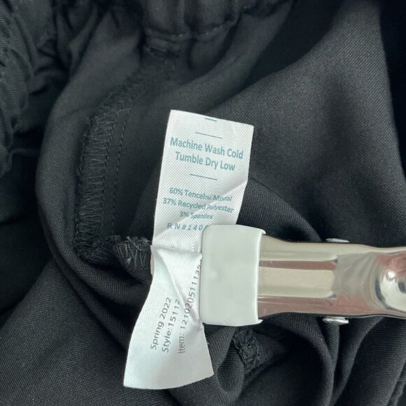 Marine Layer Re-Spun Allison Curved Hem Elastic Waist Pants‎ Women Black Medium - Picture 5 of 11